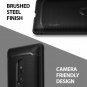 For Sony Xperia XZ2 Case Brushed Metal Design Flexible Dynamic Stroked Black