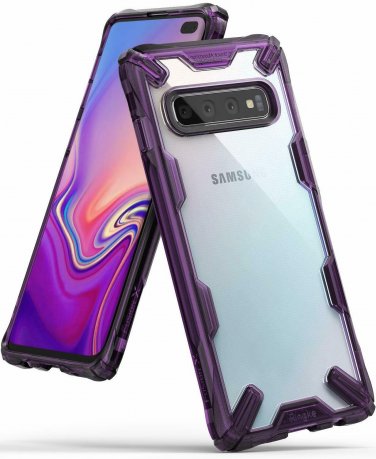 For Galaxy S10 Plus Case 6.4 Built in Dot Matrix Rear AntiCling Royal Purp