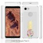 For Google Pixel 3 Case Clear Design Plastic Hard Back TPU Colorful Pineapple