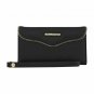 For iPhone 7 Case Cowhide Leather Magnetic flap closure hands free Black