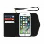 For iPhone 7 Case Cowhide Leather Magnetic flap closure hands free Black