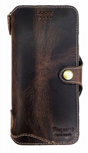 iPhone 8 Plus/7 Plus 5.5 Inch Genuine Leather Wallet Cases Handmade Oil Leather