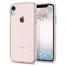 iPhone XR Case Liquid Crystal Flexible TPU Simple Glitter Rose Quartz