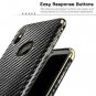 iPhone Xs Max Case Leather Luxury Slim Fit Flexible Soft Full Body Carbon Fiber