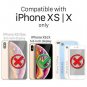 For iPhone X/Xs Case Drop Protection Leather Card Slot Kickstand Rose Gold/Black