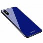 For iPhone X Case 2018 Frame Hybrid Shell Slim Anti Scratch Anti Drop glass blue