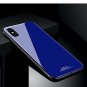 For iPhone X Case 2018 Frame Hybrid Shell Slim Anti Scratch Anti Drop glass blue