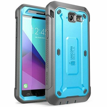 For Samsung Galaxy J7 Case Full-Body Rugged Holster Built Screen Protecto Blue
