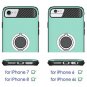 For iPhone 6/6S/7/8 Case Rotating Ring Holder Kickstand Armor Defender Turquoise