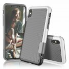 For iPhone X Case Ultra Slim 3Color Hybrid Impact Antislip Shockproof Light Gray