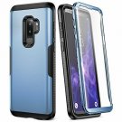 For Samsung Galaxy S9 Plus Case Built-in Screen Protector Fit Full Body Blue