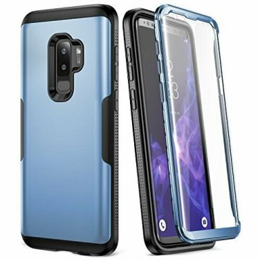 For Samsung Galaxy S9 Plus Case Built-in Screen Protector Fit Full Body Blue