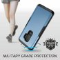 For Samsung Galaxy S9 Plus Case Built-in Screen Protector Fit Full Body Blue