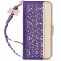 For Galaxy S10 Plus Case Wallet Luxurious Romantic Carved Makeup Mirror Purple