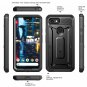 For Google Pixel 3 XL Case Body Rugged Holster Built in Screen Protector Black