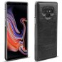 For Samsung Galaxy Note 9 Wallet Case Vegan Leather Wrist Strap Card Slot Black