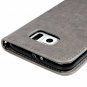 For Samsung Galaxy S6 Case Wallet PU Leather Hand Strap 3D Cute Elephant Gray