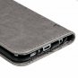 For Samsung Galaxy S6 Case Wallet PU Leather Hand Strap 3D Cute Elephant Gray