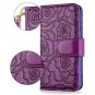 For Galaxy S8 Wallet Case Leather Magnetic Protective with Card Slot Purple