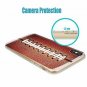 For iPhone X/Xs Case Ultra Thin Slim Flexible Soft TPU Clear Brown Football