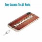 For iPhone X/Xs Case Ultra Thin Slim Flexible Soft TPU Clear Brown Football