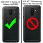 For Galaxy A6 Case Tempered Glass Screen Protector Glitter Liquid Pink/Purple