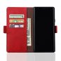 For Galaxy Note 9 Case Leather Wallet Thin Slim Folio ID&Credit Card Red