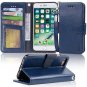For iPhone 7/8 Wallet Case Leather Flip Cover Premium with Kickstand navyblue