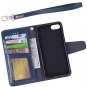 For iPhone 7/8 Wallet Case Leather Flip Cover Premium with Kickstand navyblue