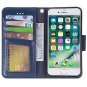 For iPhone 7/8 Wallet Case Leather Flip Cover Premium with Kickstand navyblue