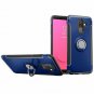 Galaxy J8 2018 Case Hybrid Back with 360 Degree Rotation Ring Holder Dark Blue