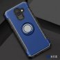 Galaxy J8 2018 Case Hybrid Back with 360 Degree Rotation Ring Holder Dark Blue
