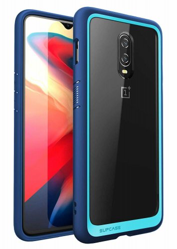 For OnePlus 6T Case Premium Hybrid Protective Clear TPU Bumber Back Cover Navy