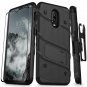 For OnePlus 6T Case Military Grade Drop Tested Screen Protector Black/Black