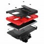 For OnePlus 6T Case Military Grade Drop Tested Screen Protector Black/Red