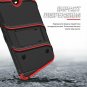 For OnePlus 6T Case Military Grade Drop Tested Screen Protector Black/Red