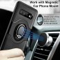 For Galaxy S10 Plus Case Metal Ring Holder Kickstand Shockproof Bumper Black