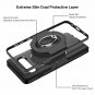 For Galaxy S10 Plus Case Metal Ring Holder Kickstand Shockproof Bumper Black