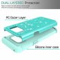 For Galaxy S8 Case 3D PET HD Screen Protector 2 Pack Glitter Dual Layer Mint