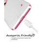 For iPhone 7/8 Plus Case Heart Shape Dual Layer Hybrid Bumper Cover White Pink