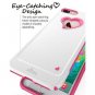 For iPhone 7/8 Plus Case Heart Shape Dual Layer Hybrid Bumper Cover White Pink