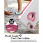 For iPhone 7/8 Plus Case Heart Shape Dual Layer Hybrid Bumper Cover White Pink