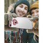 For iPhone 7/8 Plus Case Heart Shape Dual Layer Hybrid Bumper Cover White Pink