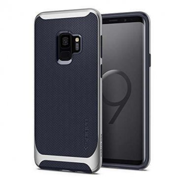 For Samsung Galaxy S9 Plus Case Flexible Herringbone Protection Hybrid Silver
