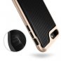 For iPhone 7 Plus / 8 Plus Case Slim luxury Premium Leather Carbon Fiber Black