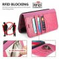 For Apple iPhone XR Case Wallet PU Leather Flip Folio Credit Card Slots Pink