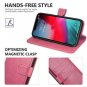 For Apple iPhone XR Case Wallet PU Leather Flip Folio Credit Card Slots Pink