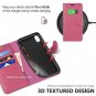 For Apple iPhone XR Case Wallet PU Leather Flip Folio Credit Card Slots Pink