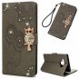 For Galaxy Note 9 Case Wallet Flip Folio Kickstand Card Slots Wrist String Owl