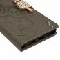 For Galaxy Note 9 Case Wallet Flip Folio Kickstand Card Slots Wrist String Owl